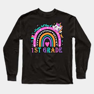 1st Grade Happy Last Day Of School Teacher Students Unicorn Long Sleeve T-Shirt